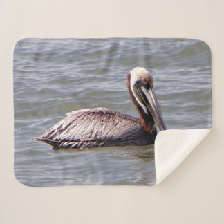 Bruine Pelikaan sherpa deken