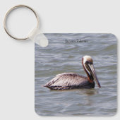 Bruine Pelikaan sleutelhanger (Voorkant)