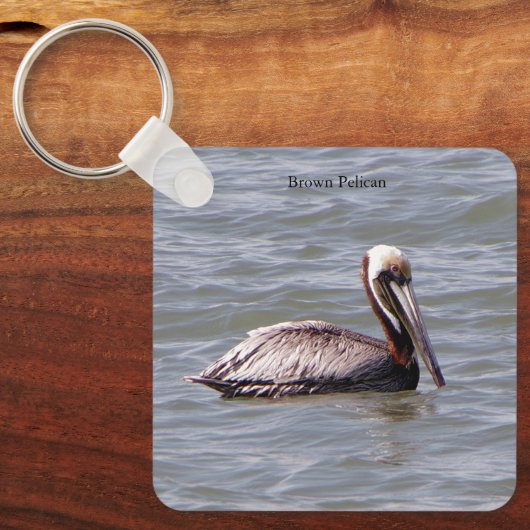 Bruine Pelikaan sleutelhanger (Voorkant)