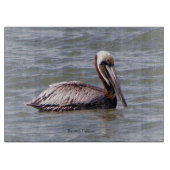 Bruine Pelikaan snijplank (Voorkant)