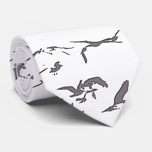 Bruine pelikaanse vogels in het wild levende diere stropdas (Opgerold)