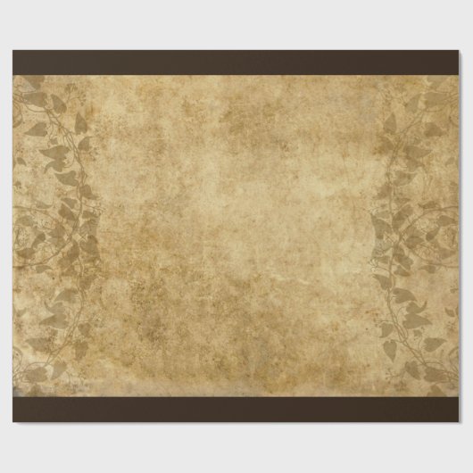  bruine perkamentwijnstokken cadeaupapier (Vlak)