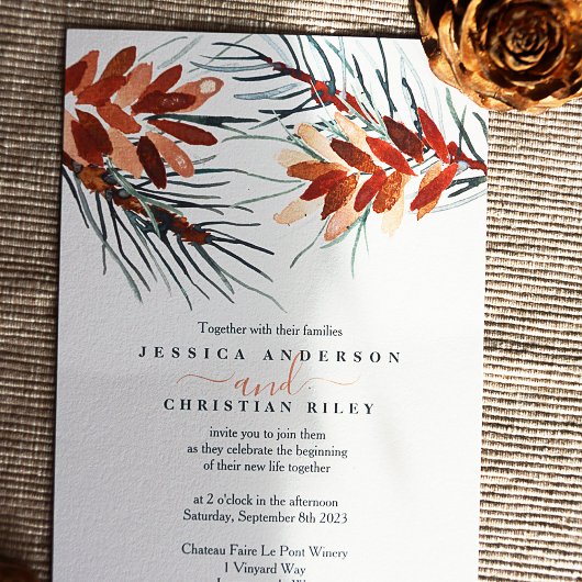 Bruine pijnbomen, pijnnaalden kaart