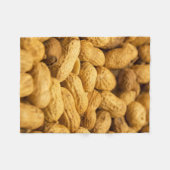 Bruine pindnotenpatroon fleece deken (Voorkant (Horizontaal))