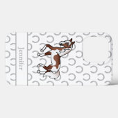 Bruine Pinto Dravend Paard Cartoon Illustratie Case-Mate iPhone Case (Achterkant (horizontaal))
