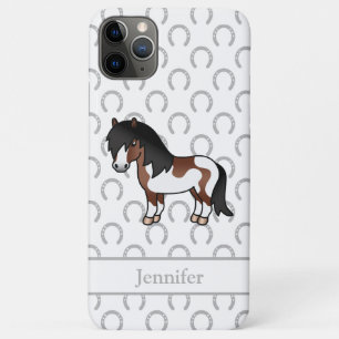 Bruine Pinto Shetland Pony Cartoon Illustratie Case-Mate iPhone Case