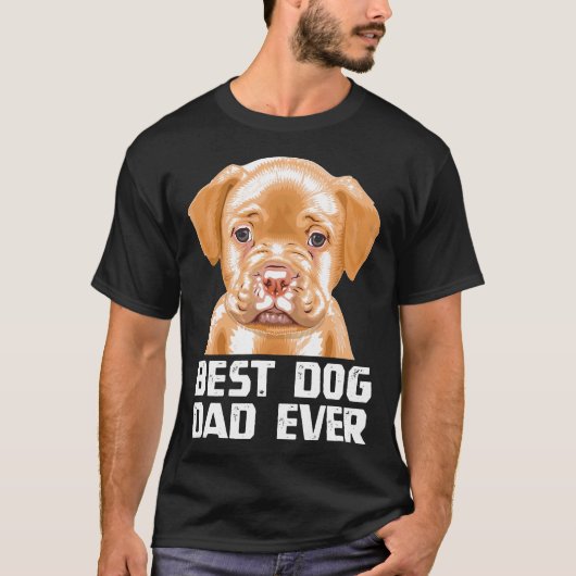 Bruine Pit Bull Vader T-shirt Beste Vader Pitbull (Voorkant)
