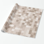 Bruine pixels cadeaupapier (Uitgerold)