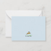 Bruine Poedel en Bloemen Note Kaart Notitiekaartje (Achterkant)