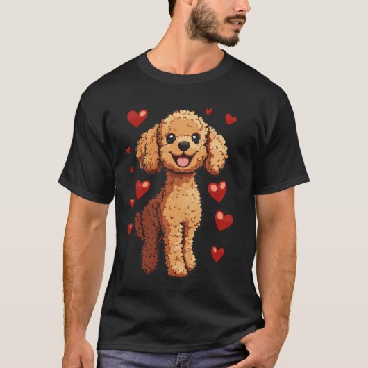 Bruine poedel t-shirt (Voorkant)