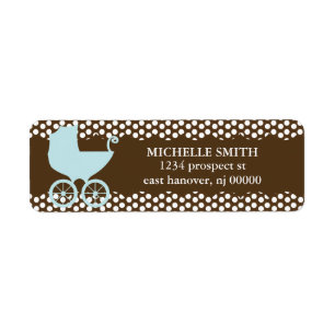 Bruine poka Dots & Carriage Return Address Labels