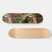 Bruine Polcamo Polka Dot en Camouflage Hybride Persoonlijk Skateboard (Horizontaal)