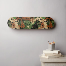 Bruine Polcamo Polka Dot en Camouflage Hybride Persoonlijk Skateboard