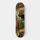 Bruine Polcamo Polka Dot en Camouflage Hybride Persoonlijk Skateboard (Voorkant)