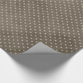 Bruine Polka Dot Polkadot Poke Poka Wrapping Paper Cadeaupapier (Hoek)
