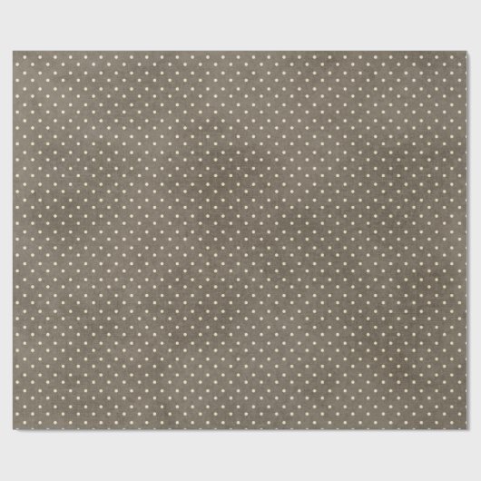Bruine Polka Dot Polkadot Poke Poka Wrapping Paper Cadeaupapier (Vlak)