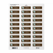 Bruine Polka Dots & Carriage Retouradres Labels (Full Sheet)