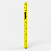 bruine polka - stippen op geel Case-Mate iPhone case (Achterkant/rechts)
