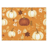 Bruine pompoen Bloemen Herfst en Herfst Patroon Tafelkleed (Voorkant (Horizontaal))