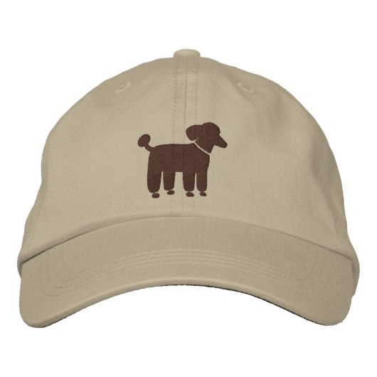 Bruine Poodle Grafisch Geborduurde Pet (Voorkant)