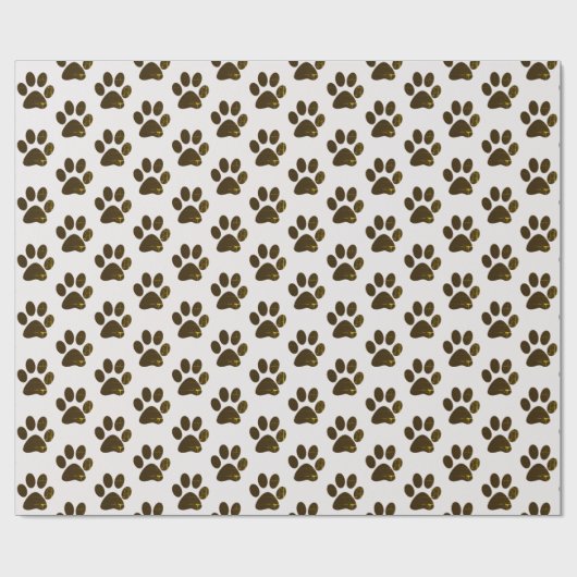 bruine pootafdrukken cadeaupapier (Vlak)