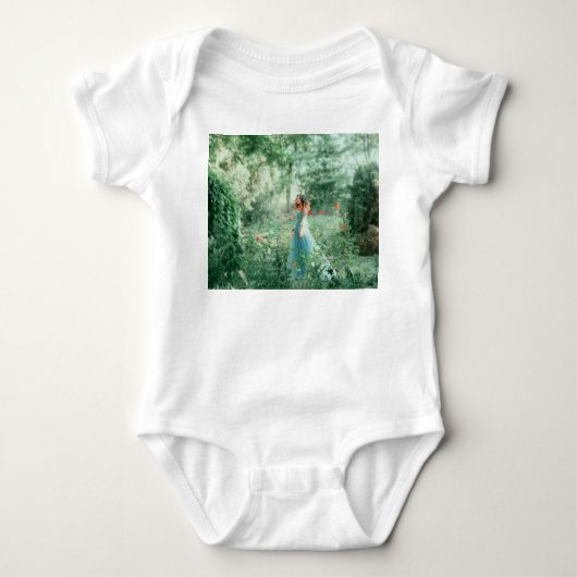Bruine Prinses: Waterverf van Sprookjesbos Romper (Voorkant)