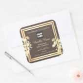 Bruine productverpakking Etiketten Goud Lijst en L (Envelop)