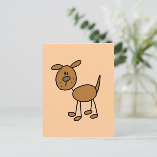 Bruine puppy Dog-overhemden en cadeautjes Briefkaart (Staand voorkant)