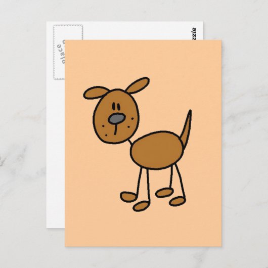 Bruine puppy Dog-overhemden en cadeautjes Briefkaart (Voorkant / Achterkant)