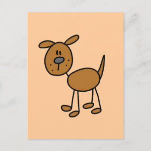 Bruine puppy Dog-overhemden en cadeautjes Briefkaart
