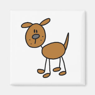 Bruine Puppy Hond T-shirts en Cadeaus Magneet