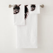 Bruine Puppy Schets Bad Handdoek (Insitu)