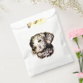 Bruine Puppy Schets Bedankzakje (Gezegeld)