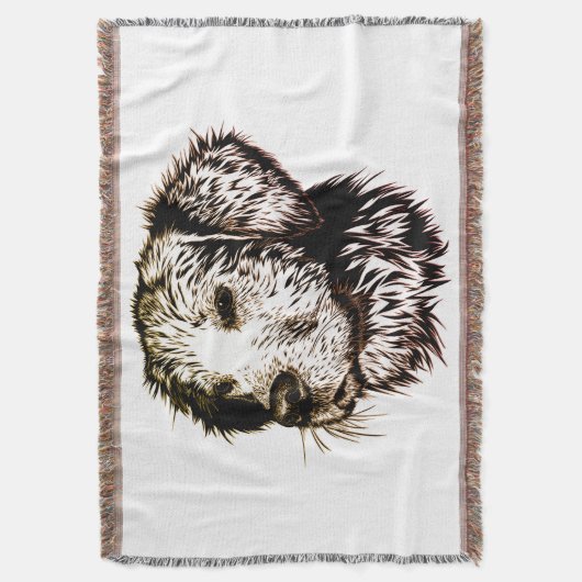 Bruine Puppy Schets Deken (Voorkant Verticaal)