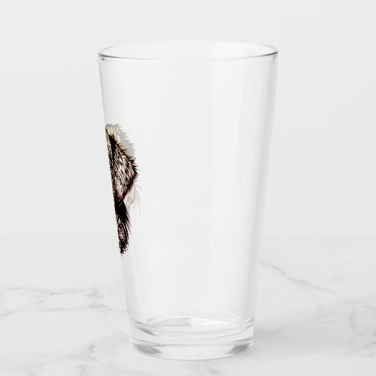 Bruine Puppy Schets Glas (Links)