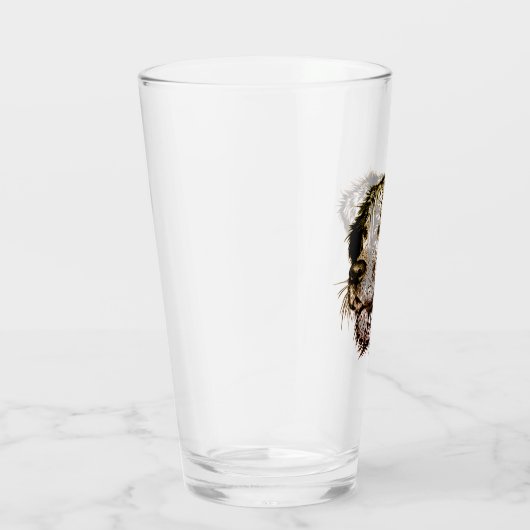 Bruine Puppy Schets Glas (Rechts)