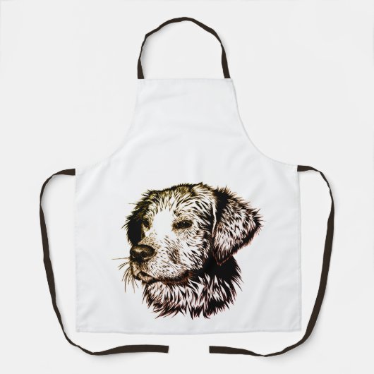 Bruine Puppy Schets Schort (Voorkant)