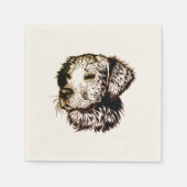 Bruine Puppy Schets Servet (Voorkant)