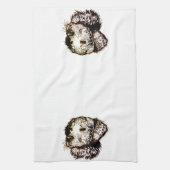 Bruine Puppy Schets Theedoek (Verticaal)