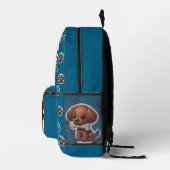Bruine Puppy Sticker Rugzak (Rechts)