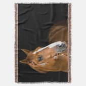 Bruine Quarter-Horse Foto Deken (Voorkant Verticaal)