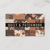 Bruine Quilt Patchwork Handgemaakte Kleding Visitekaartje (Voorkant)