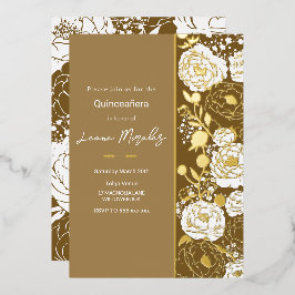 Bruine Quinceañera Folie Uitnodiging