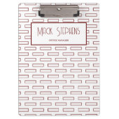 Bruine rechthoeken Naam Klembord (Voorkant)