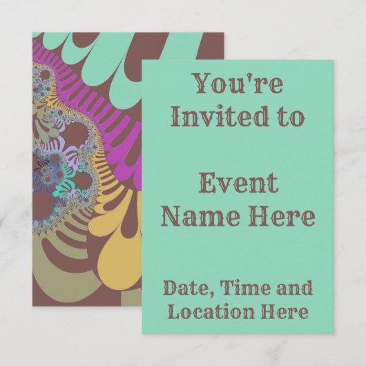 Bruine regenboogmod kaart (Voorkant / Achterkant)