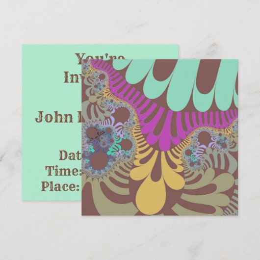 Bruine regenboogmod kaart (Voorkant / Achterkant)