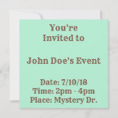 Bruine regenboogmod kaart (Achterkant)