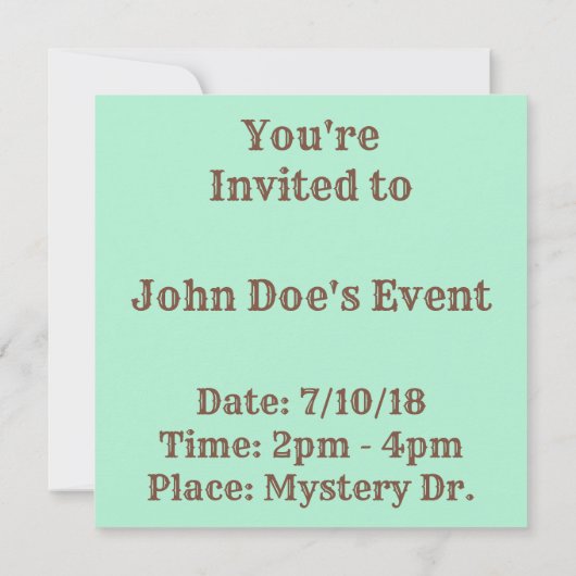 Bruine regenboogmod kaart (Achterkant)