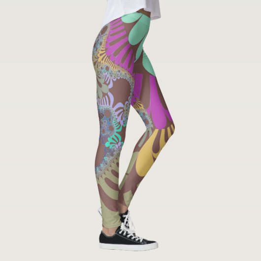 Bruine regenboogmod leggings (Rechts)
