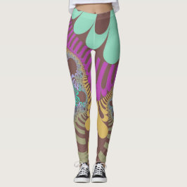 Bruine regenboogmod leggings
